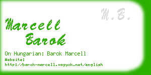marcell barok business card